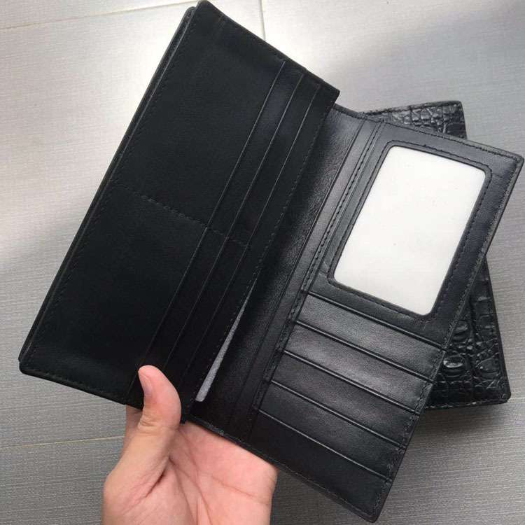革財布 クロコダイル型押し長財布
