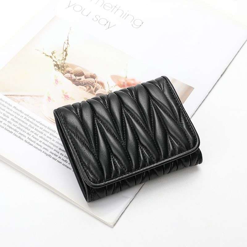 ウェーブキルティング 二つ折り財布