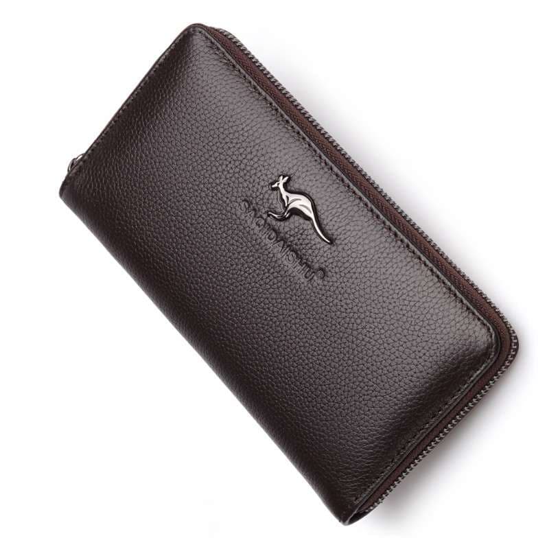 カンガルーロゴ入りメンズ長財布