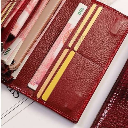 革財布 高級クロコダイル型押し長財布