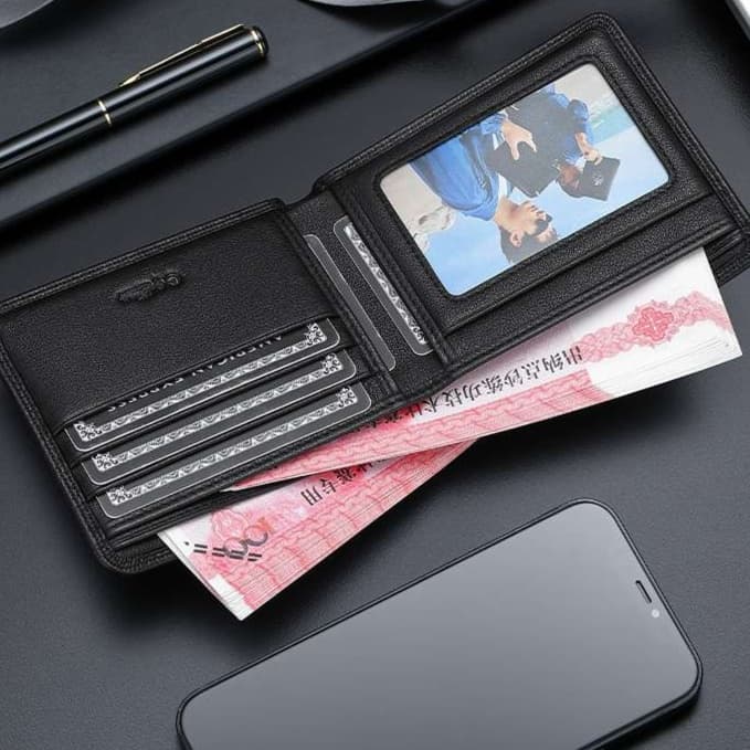 革財布 上質牛革 スマート二つ折り財布