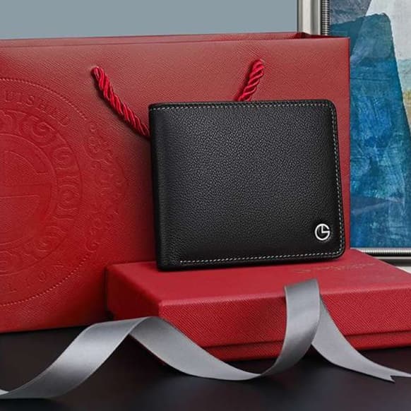 革財布 上質牛革 スマート二つ折り財布