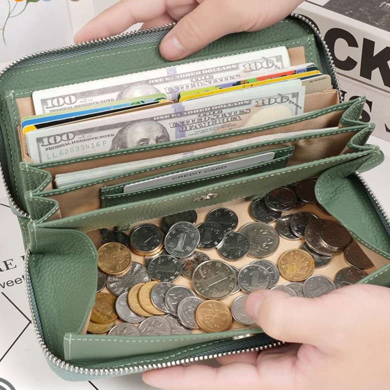革財布 防犯機能付き本革ラウンドジップ長財布