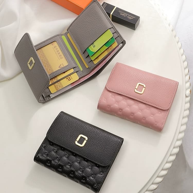 グレイッシュカラーの二つ折りミニ財布