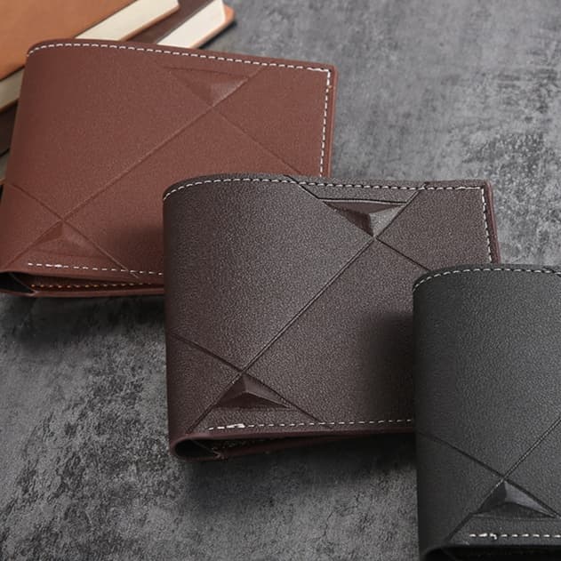 ジオメトリック革ウォレット