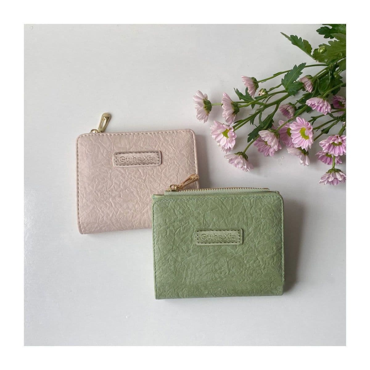 和紙風型押し革 コインケース