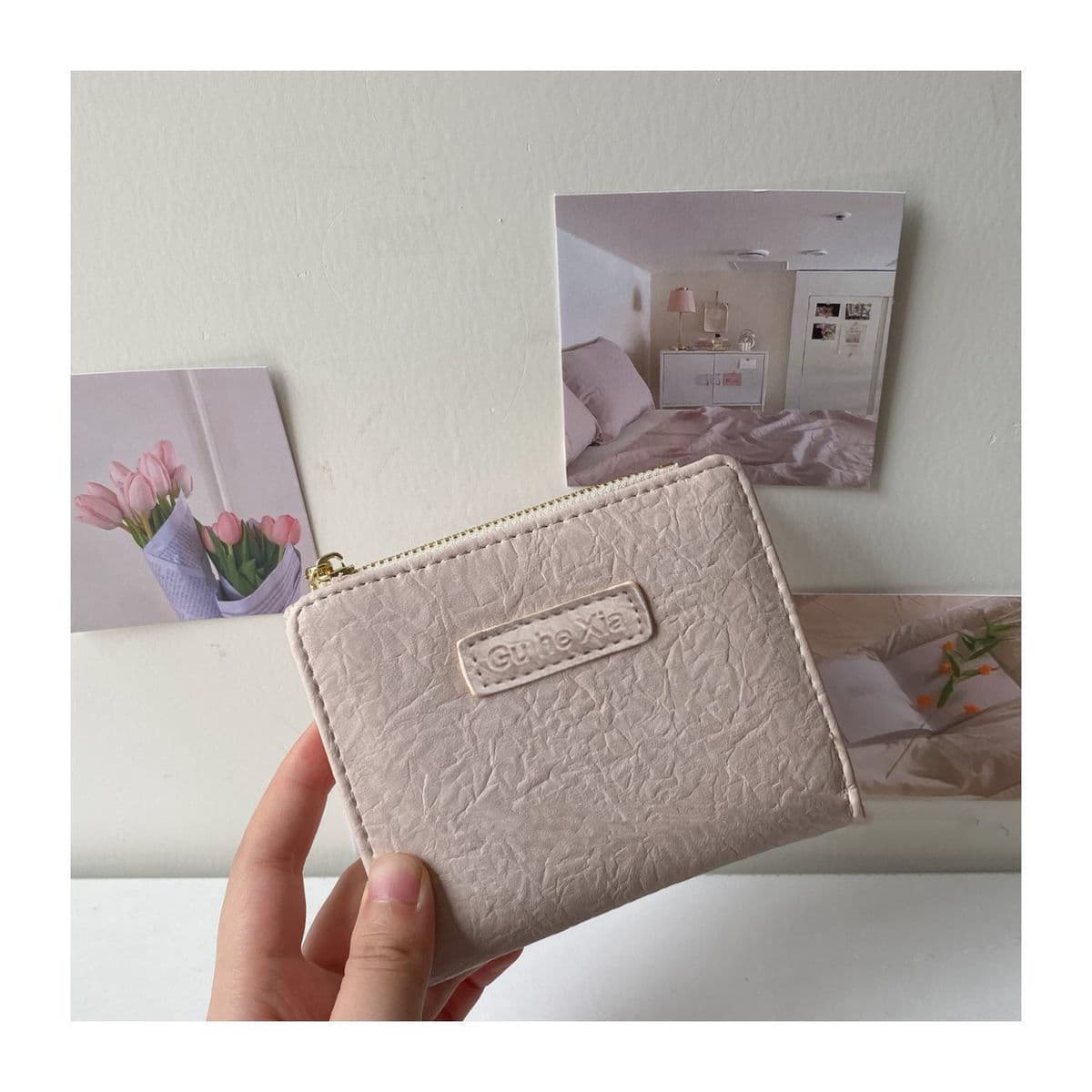 和紙風型押し革 コインケース