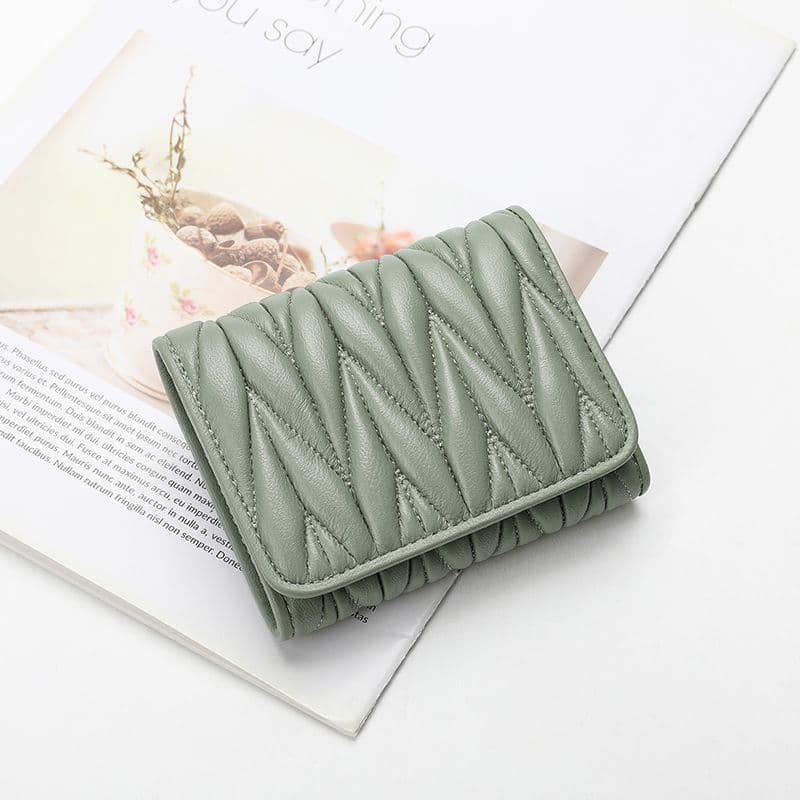 ウェーブキルティング 二つ折り財布