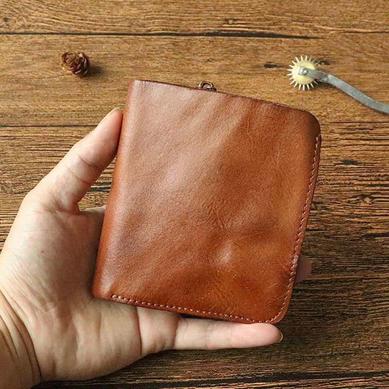 ヴィンテージ風牛革ウォレット