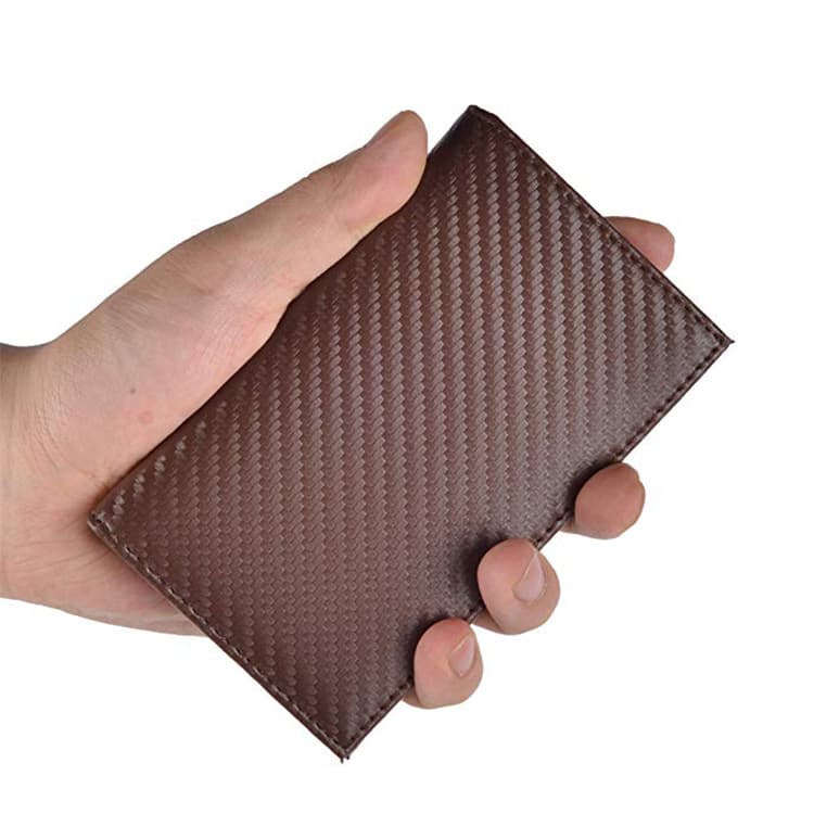 カーボン調革製カードケース