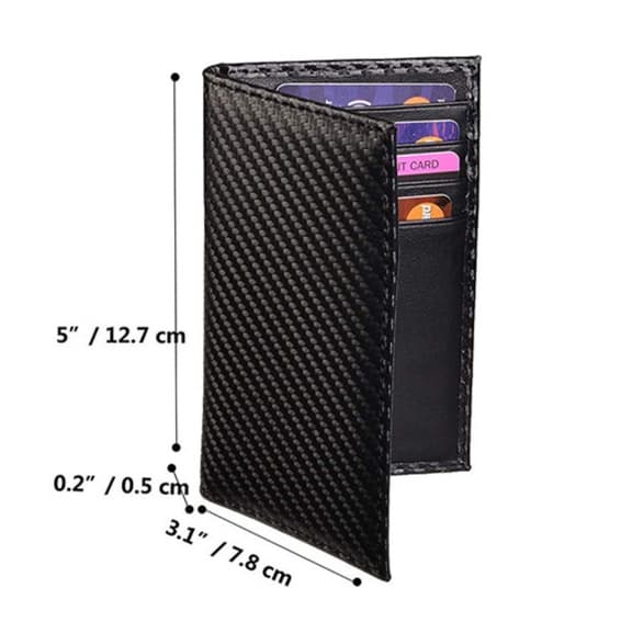 カーボン調革製カードケース