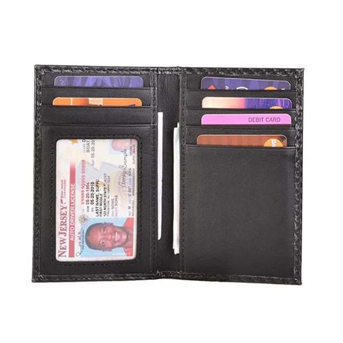 カーボン調革製カードケース