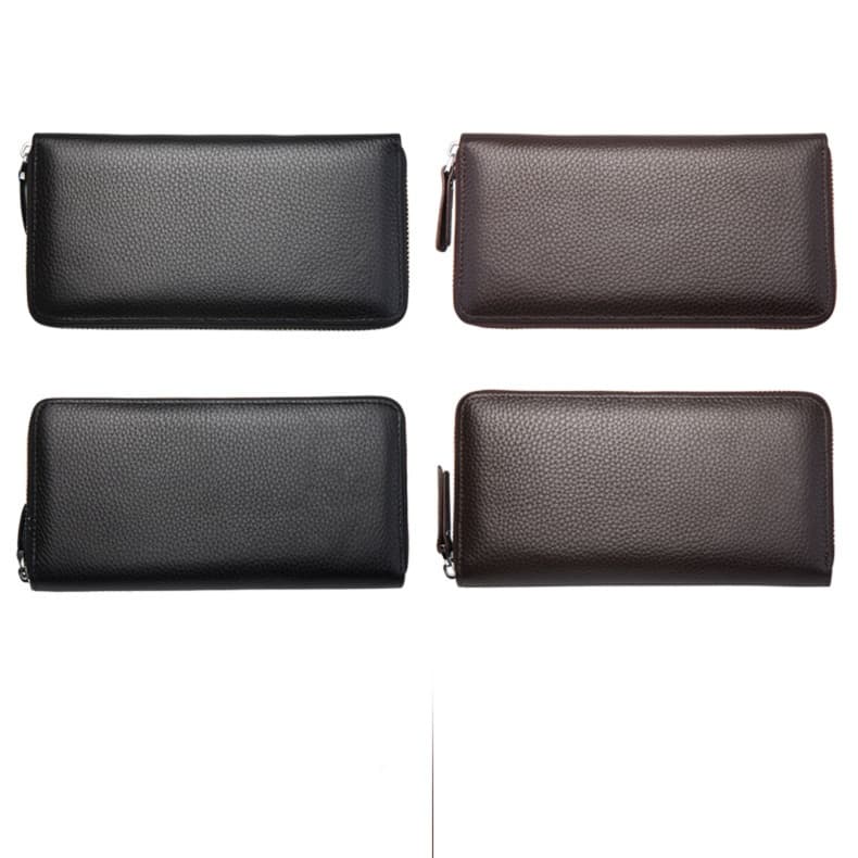 革財布 超大容量ジッパー式長財布