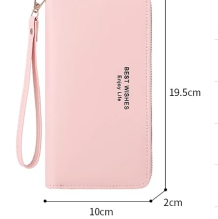 シンプルロゴのジップ式長財布