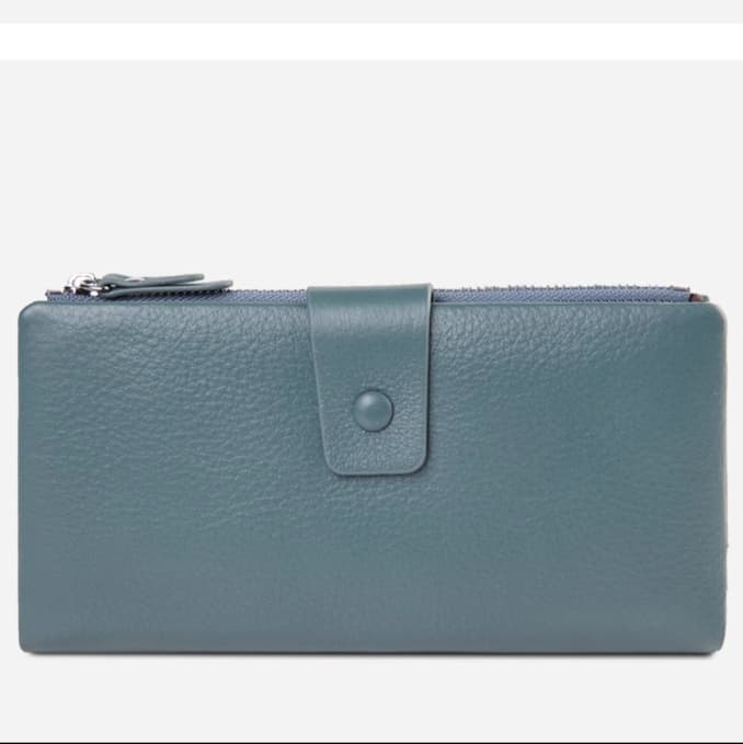 スナップボタン式レディース長財布