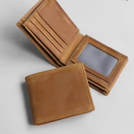 アンティーク風二つ折り財布