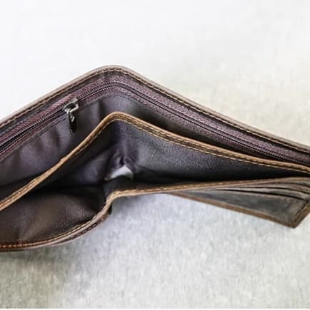 アンティーク風二つ折り財布