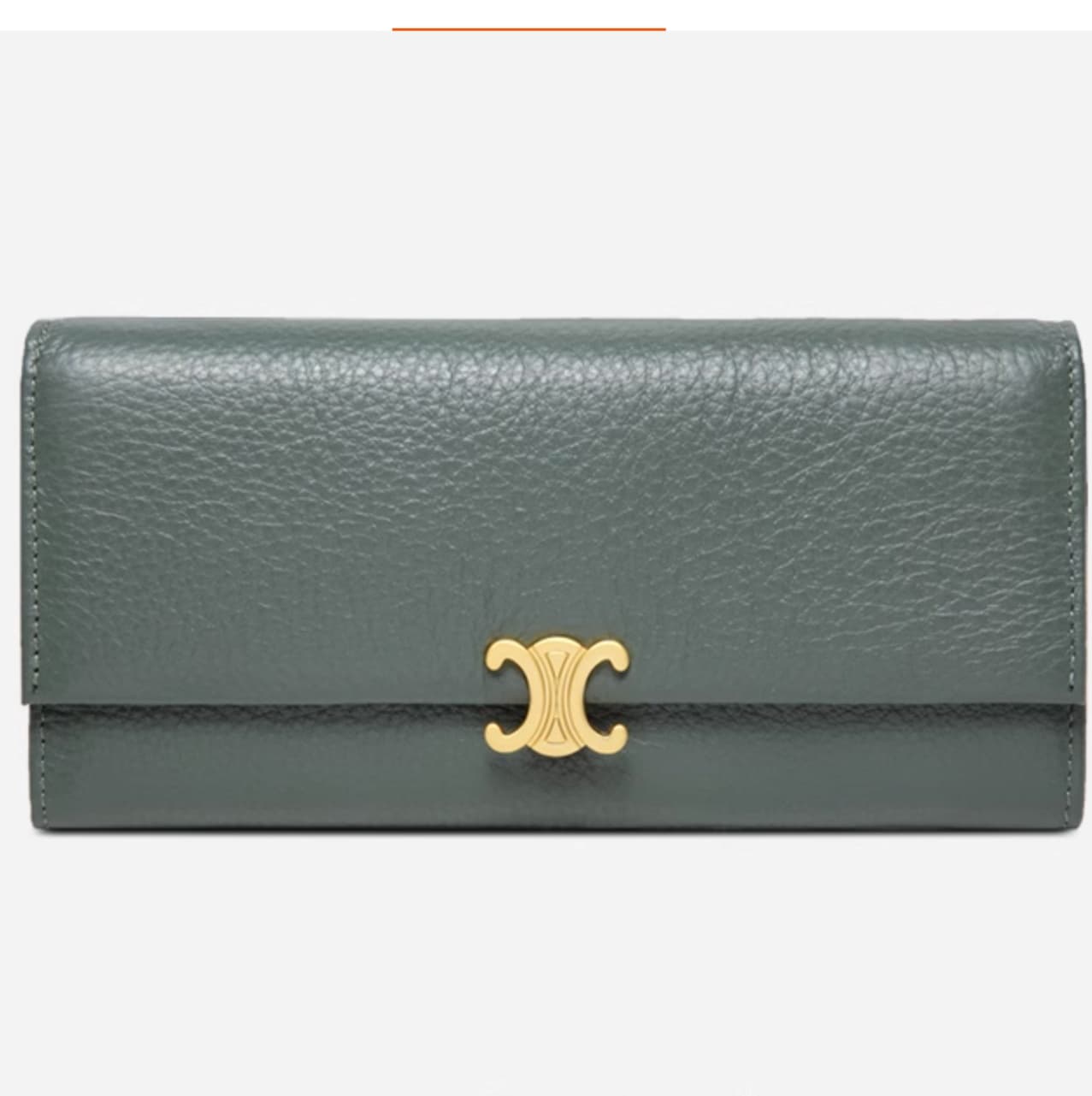 ゴールドロゴの革ウォレット