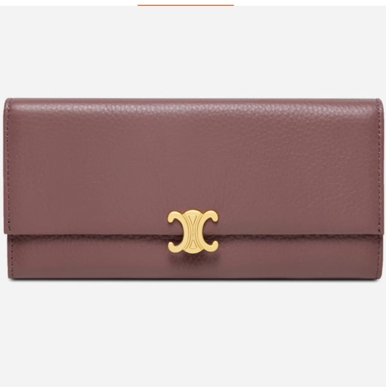 ゴールドロゴの革ウォレット