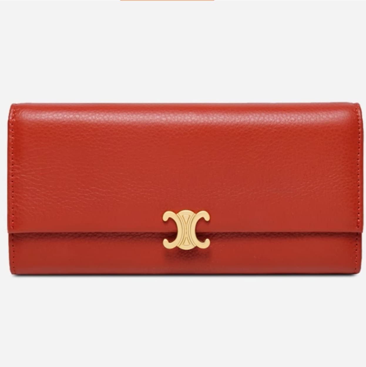 ゴールドロゴの革ウォレット