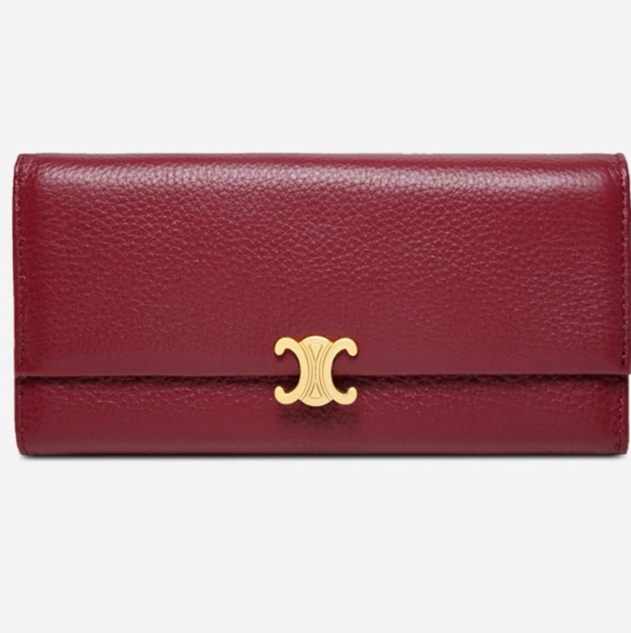 ゴールドロゴの革ウォレット