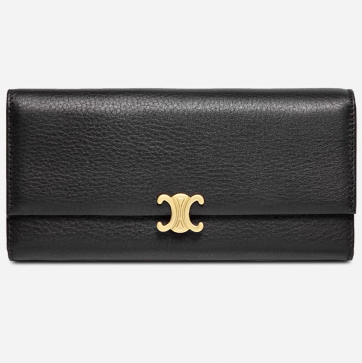 ゴールドロゴの革ウォレット