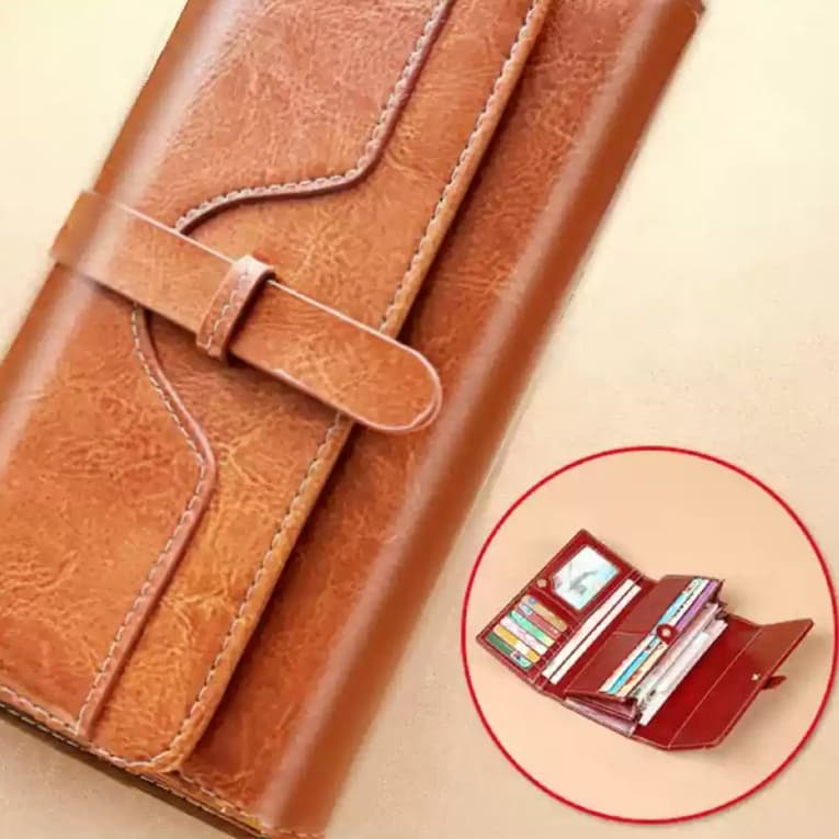 ベルト付きレディース長財布