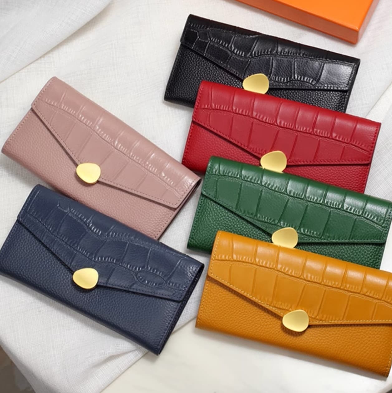 ミックス革長財布