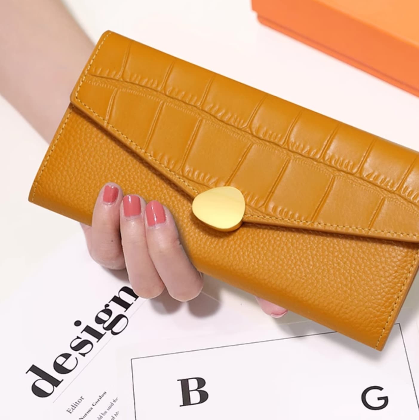 ミックス革長財布