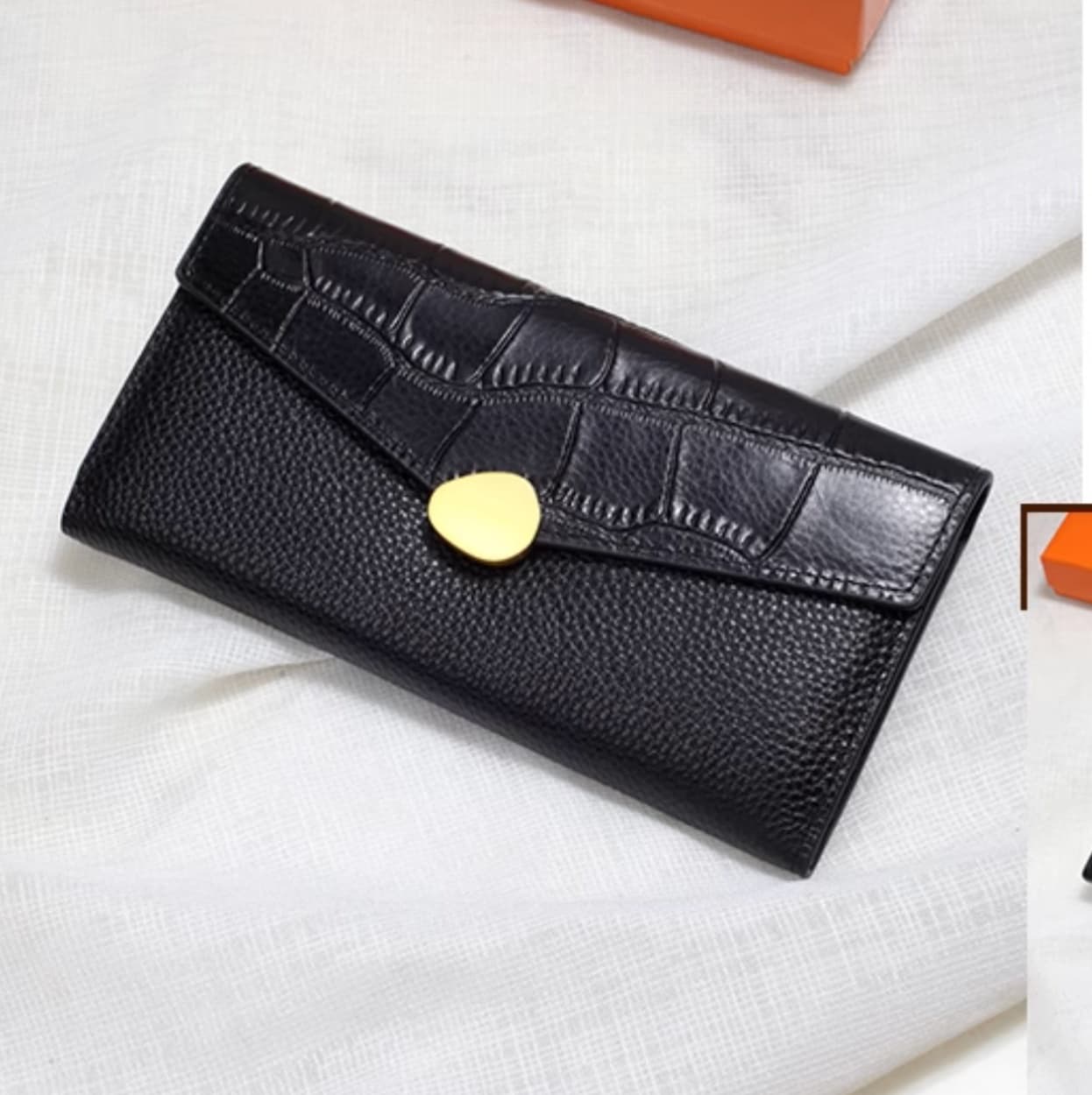 ミックス革長財布