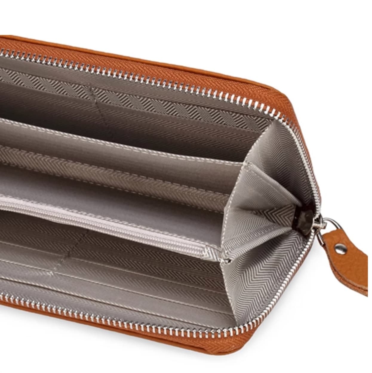 高級革のラウンドジップウォレット