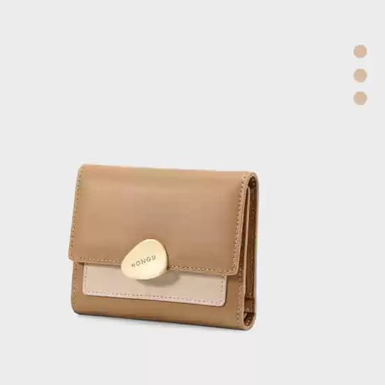 アンニュイデザインの三つ折り革財布