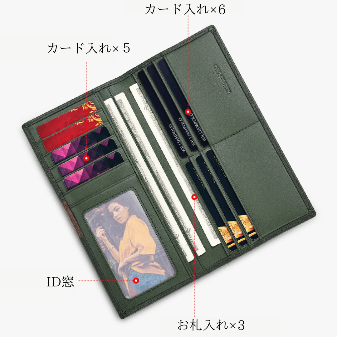 極薄メンズ革財布（ロング）