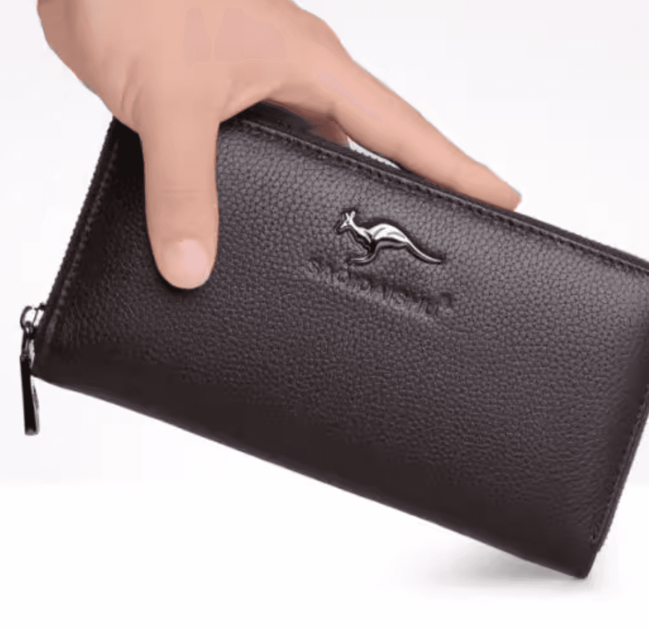 カンガルーロゴ入りメンズ長財布