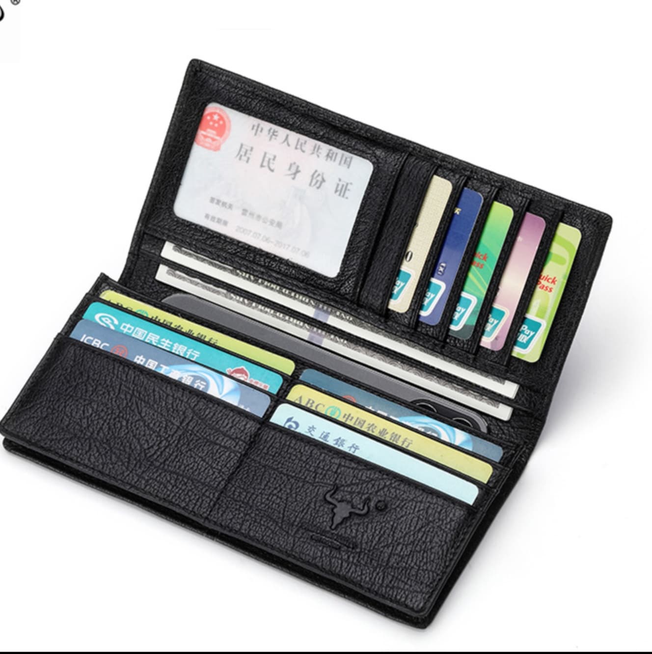 高級牛革 多機能カード収納長財布