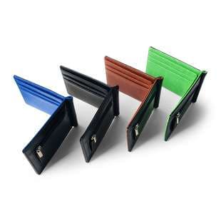 シボ革 マネークリップ財布