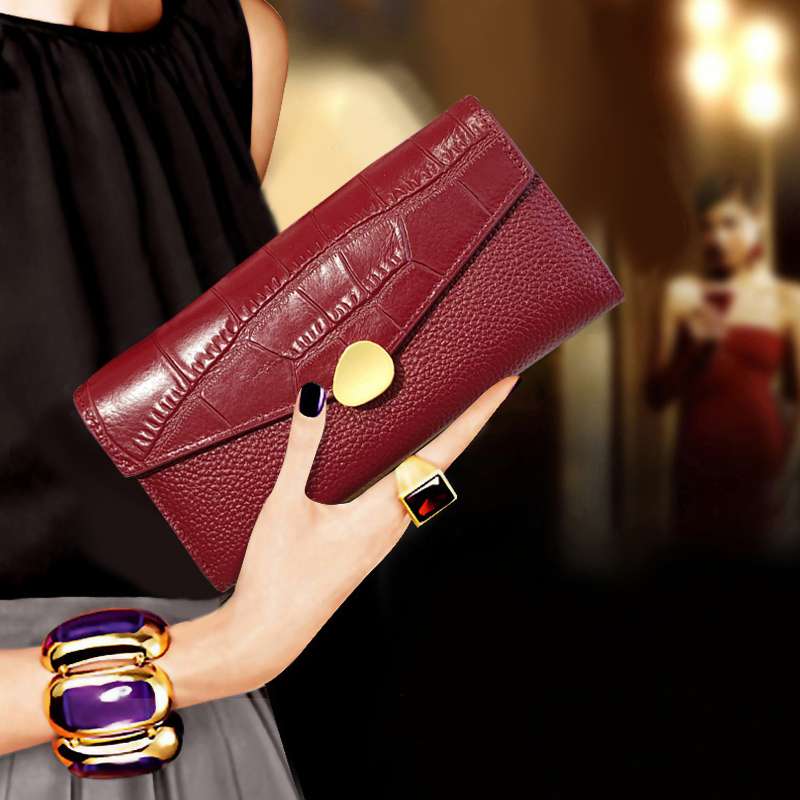 ミックス革長財布