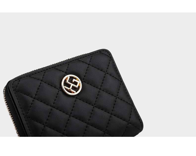 キルティングステッチ二つ折り財布