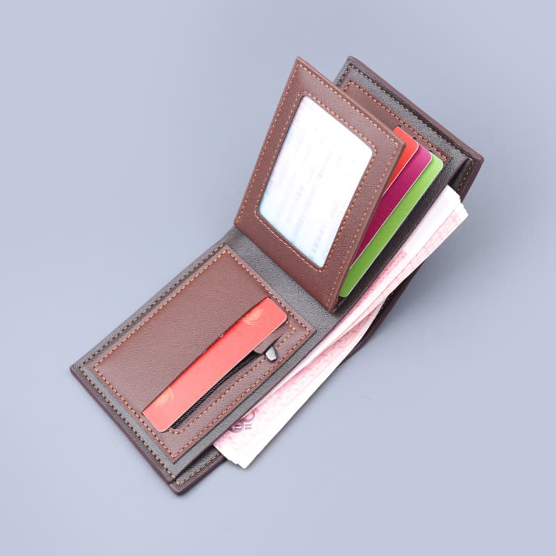 メンズ用デザイン二つ折り革財布