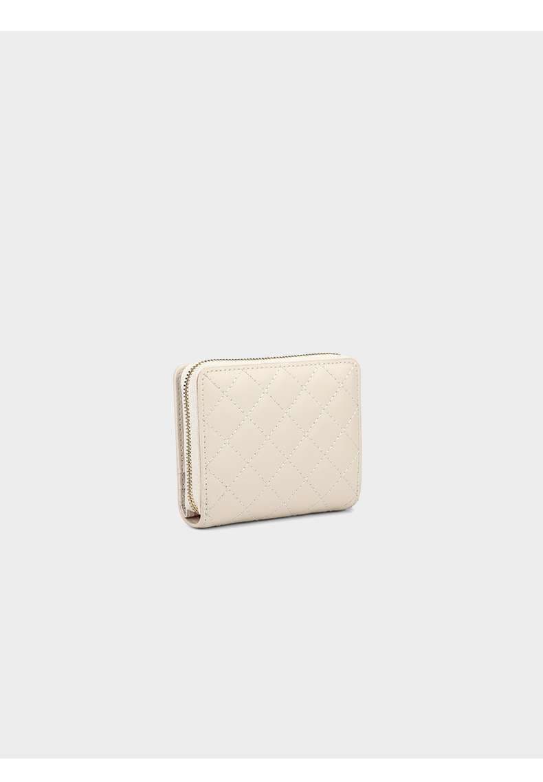 キルティングステッチ二つ折り財布