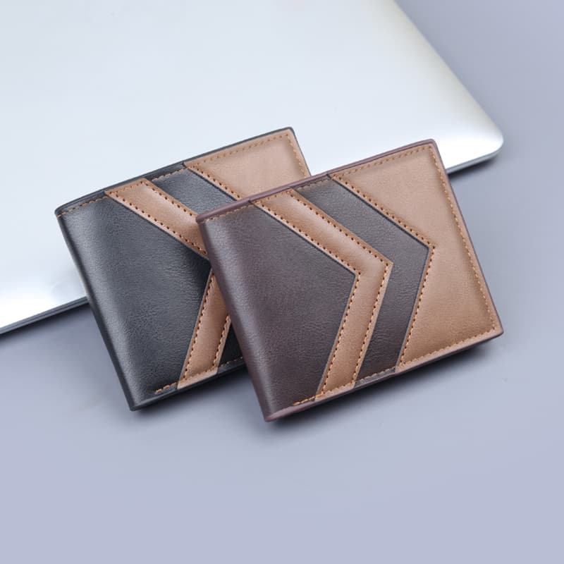 メンズ用デザイン二つ折り革財布