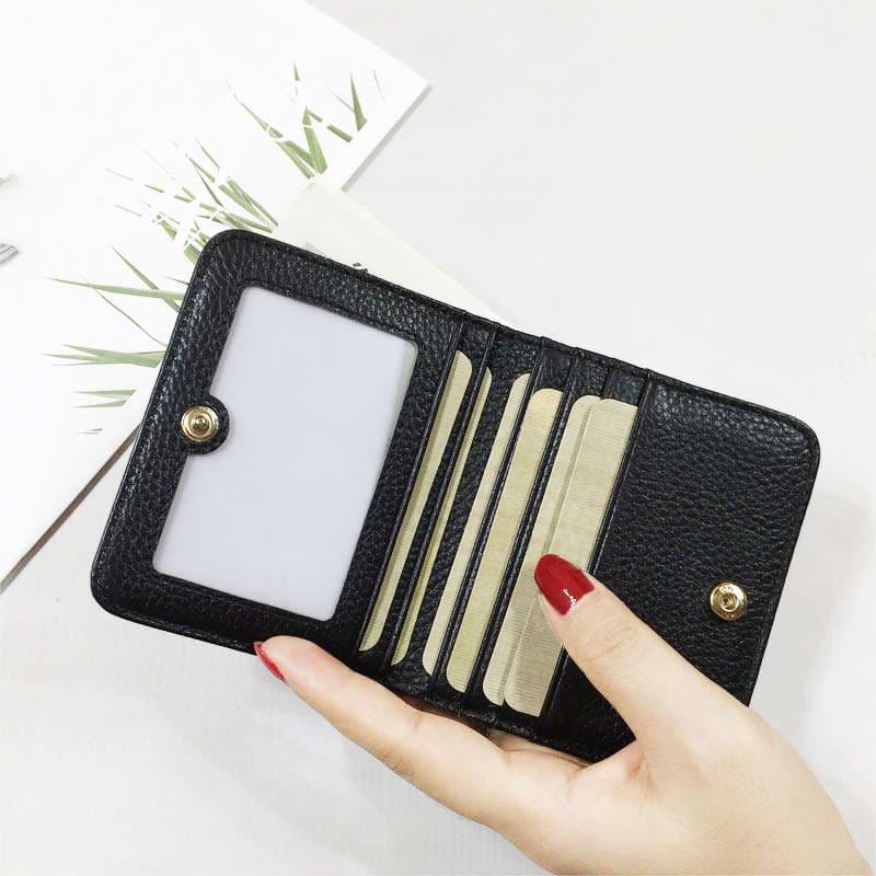 上品カラーの二つ折りミニ財布