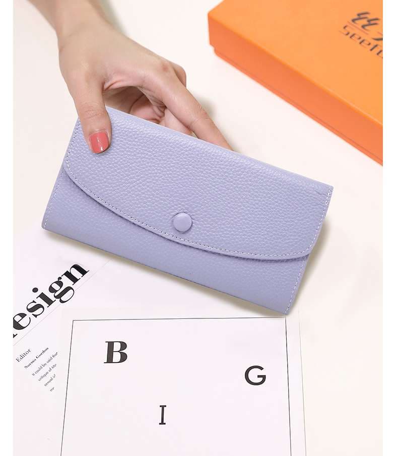 ラウンドフラップのスマート長財布