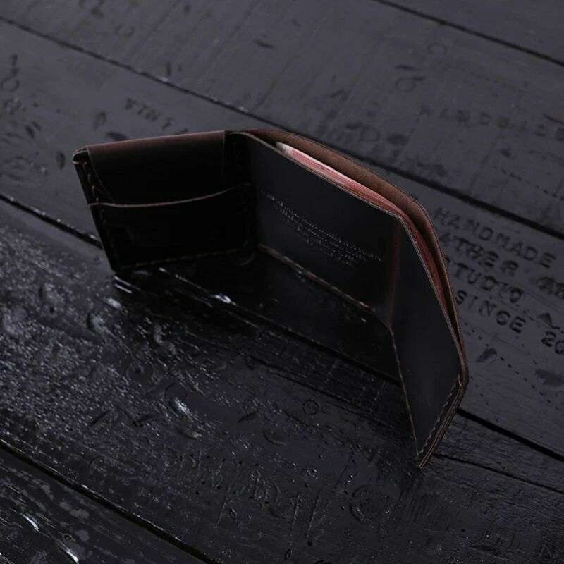 クラフト革二つ折り財布