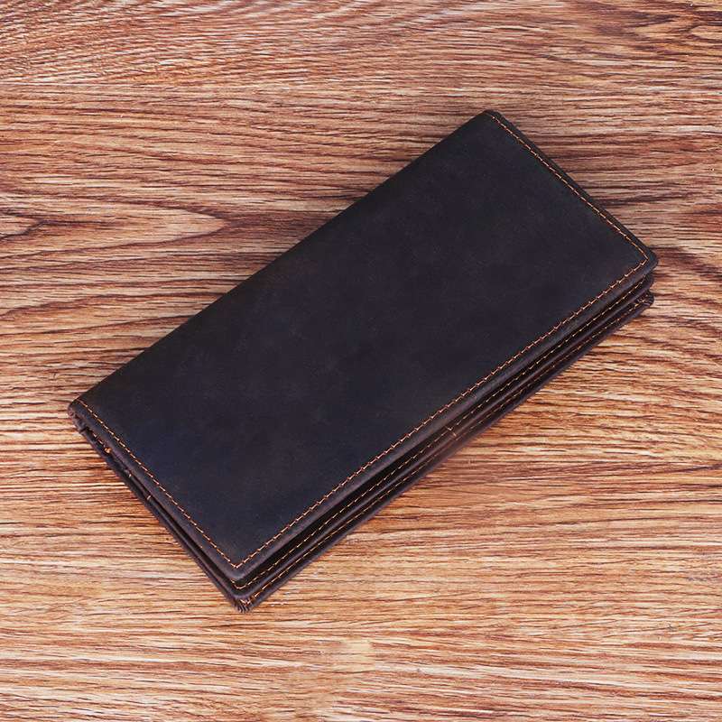 革財布 味わい深い本革製ブックスタイル長財布