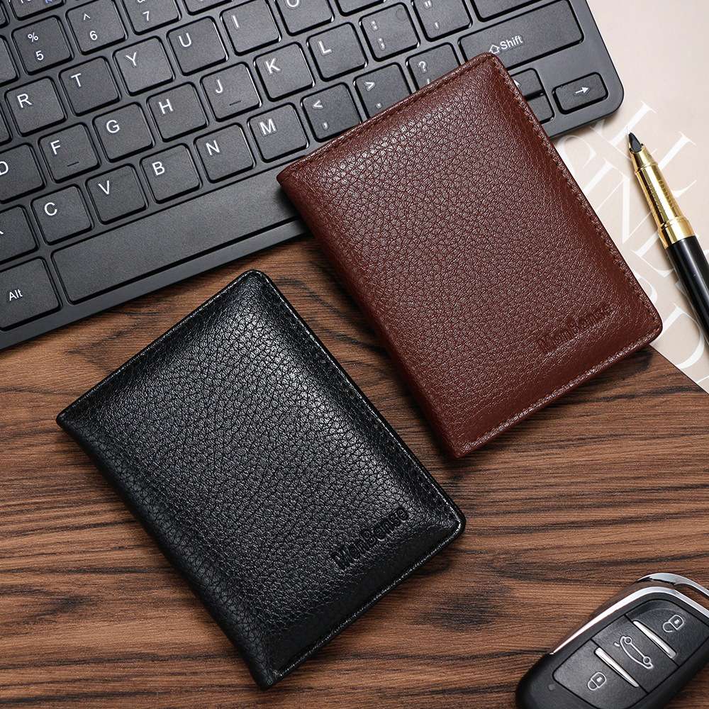 革財布 上質な型押し革二つ折り財布