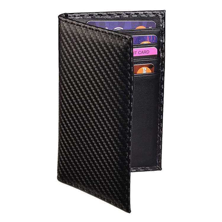 カーボン調革製カードケース