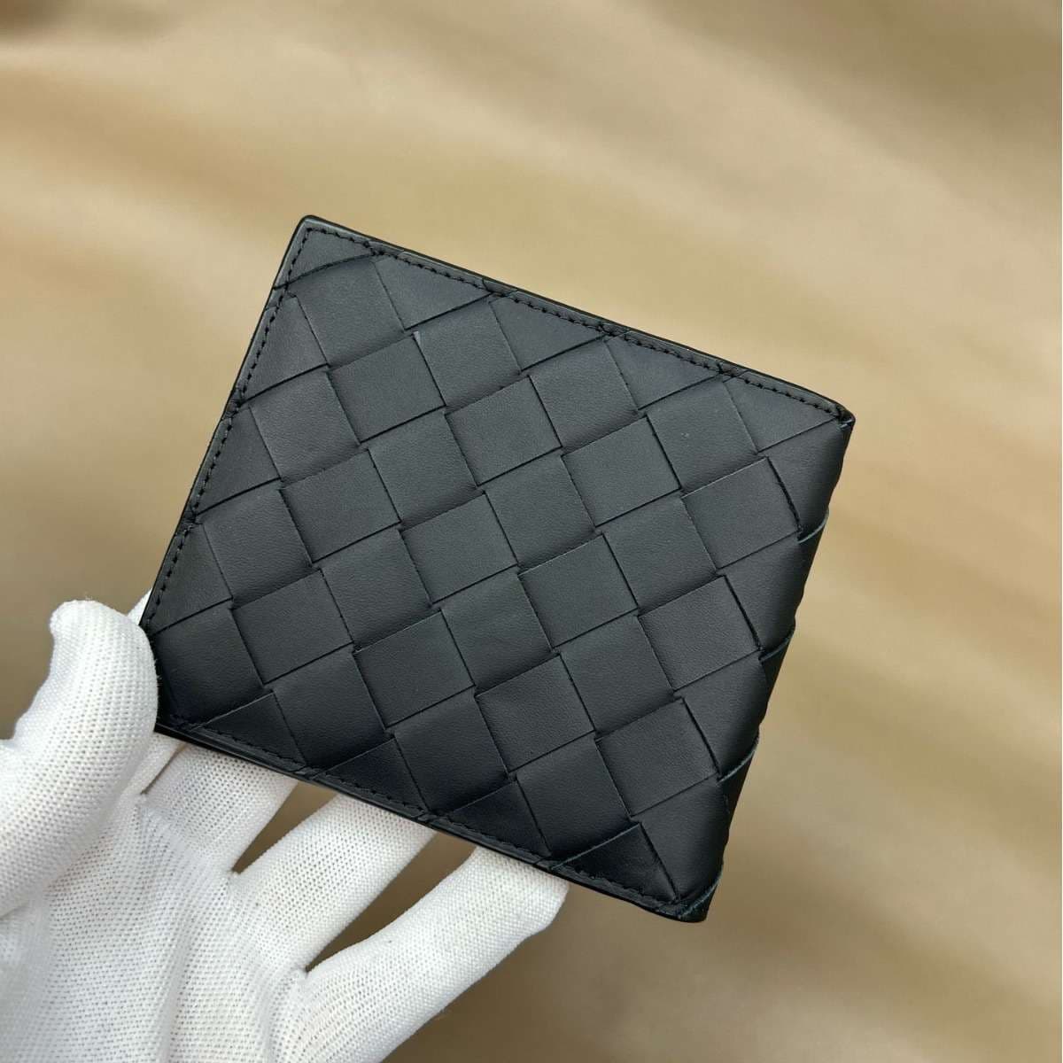 ソフト革編み込み財布