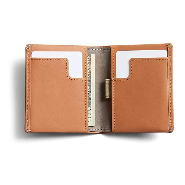 スリムボディ本革二つ折り財布