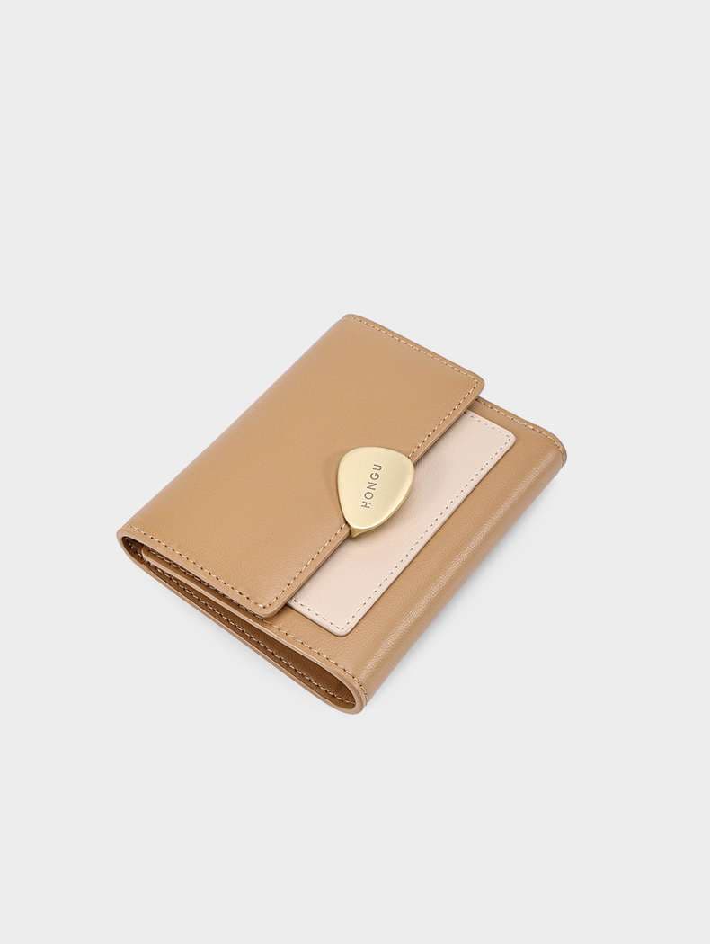 アンニュイデザインの三つ折り革財布